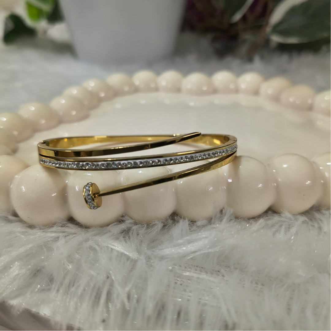 Nail Baby Size Bracelet – 18K Gold Plated