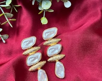 BRASS STYLISH LONG EARRINGS