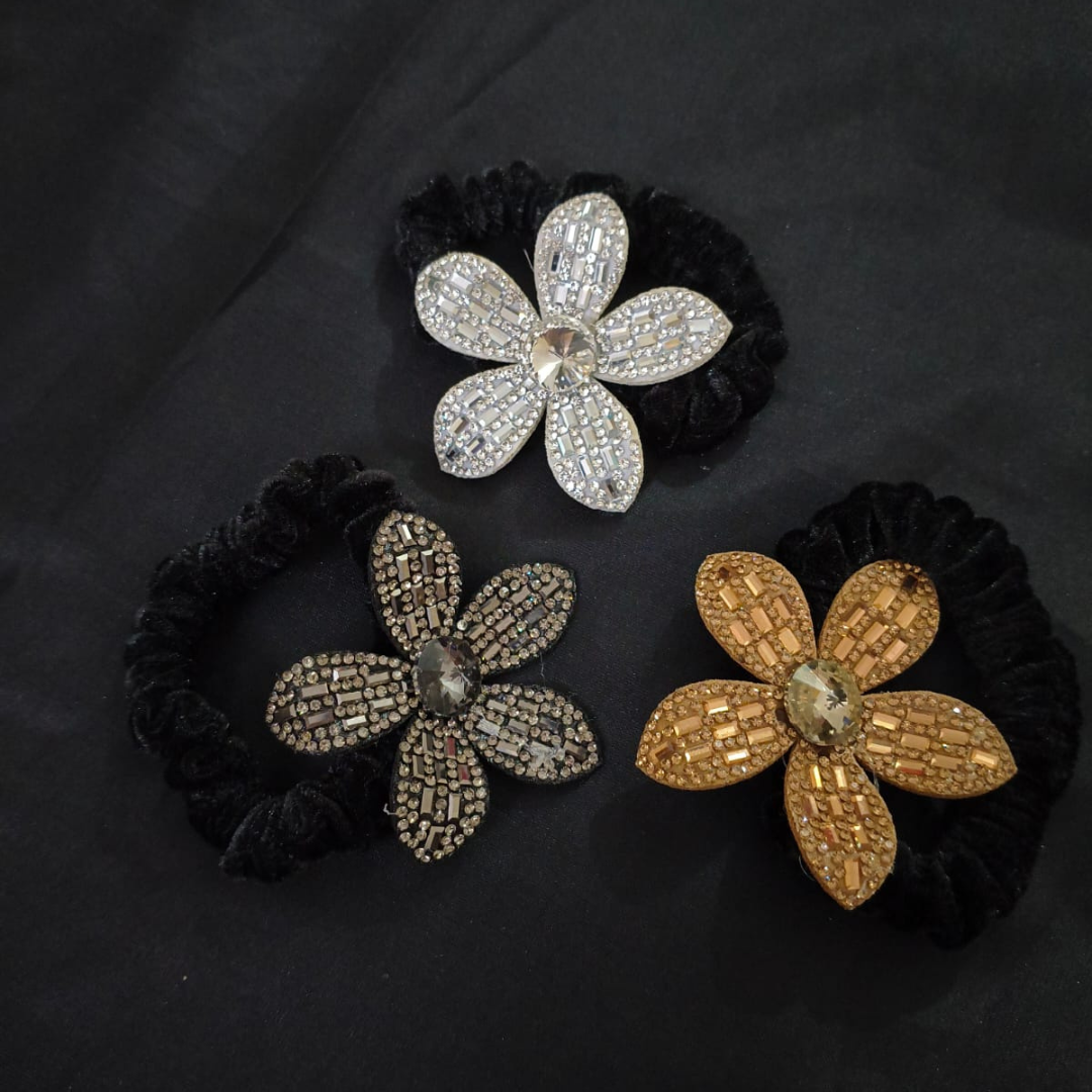 Handmade Fancy Floral Rubberband