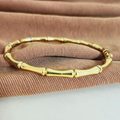 Bamboo-Style Regular-Size High-Quality Bracelet – 18K Gold Plated, Anti-Tarnish
