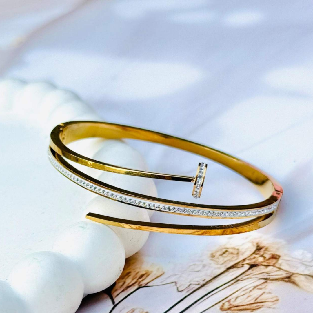 Nail Baby Size Bracelet – 18K Gold Plated