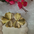 Flower Petal Heavy Earrings – 18K Gold Plated