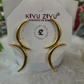 Double Crescent Hoop Earrings – 18K Gold Plated