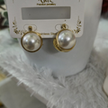 White Pearl Earrings – 18K Gold Plated