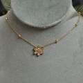 Flower Charm Necklace – High Quality, Anti-Tarnish, 18K Gold Plated
