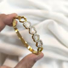 Heart-Shaped Baby-Size High-Quality Bracelet – 18K Gold Plated, Anti-Tarnish